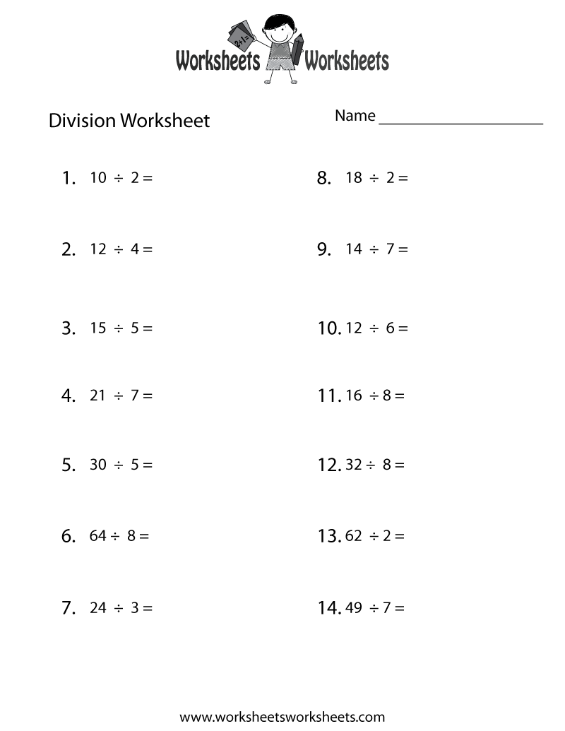 35 Simple Division Worksheets Pdf Free