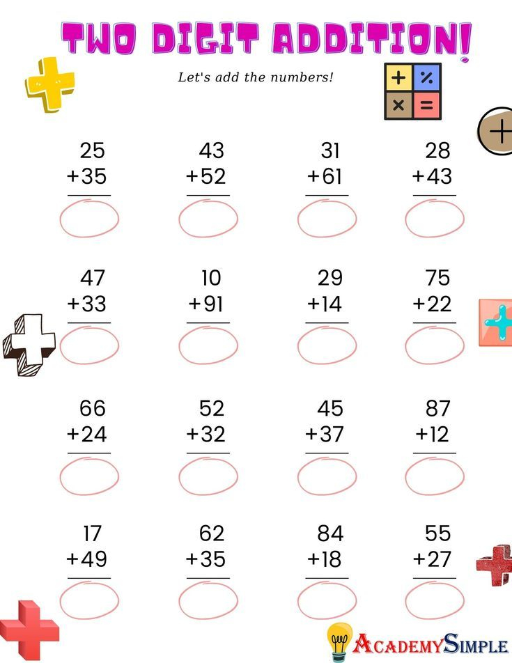 35 Two Digit Addition Worksheets Pdf