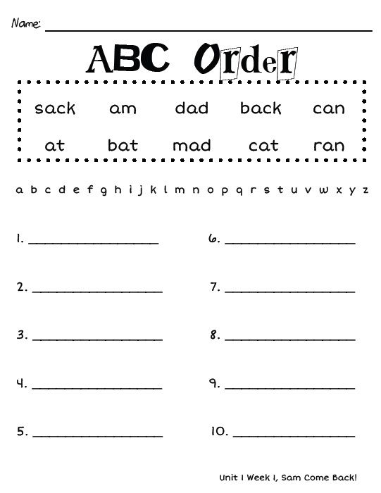 35 Worksheets Of The Alphabet Free