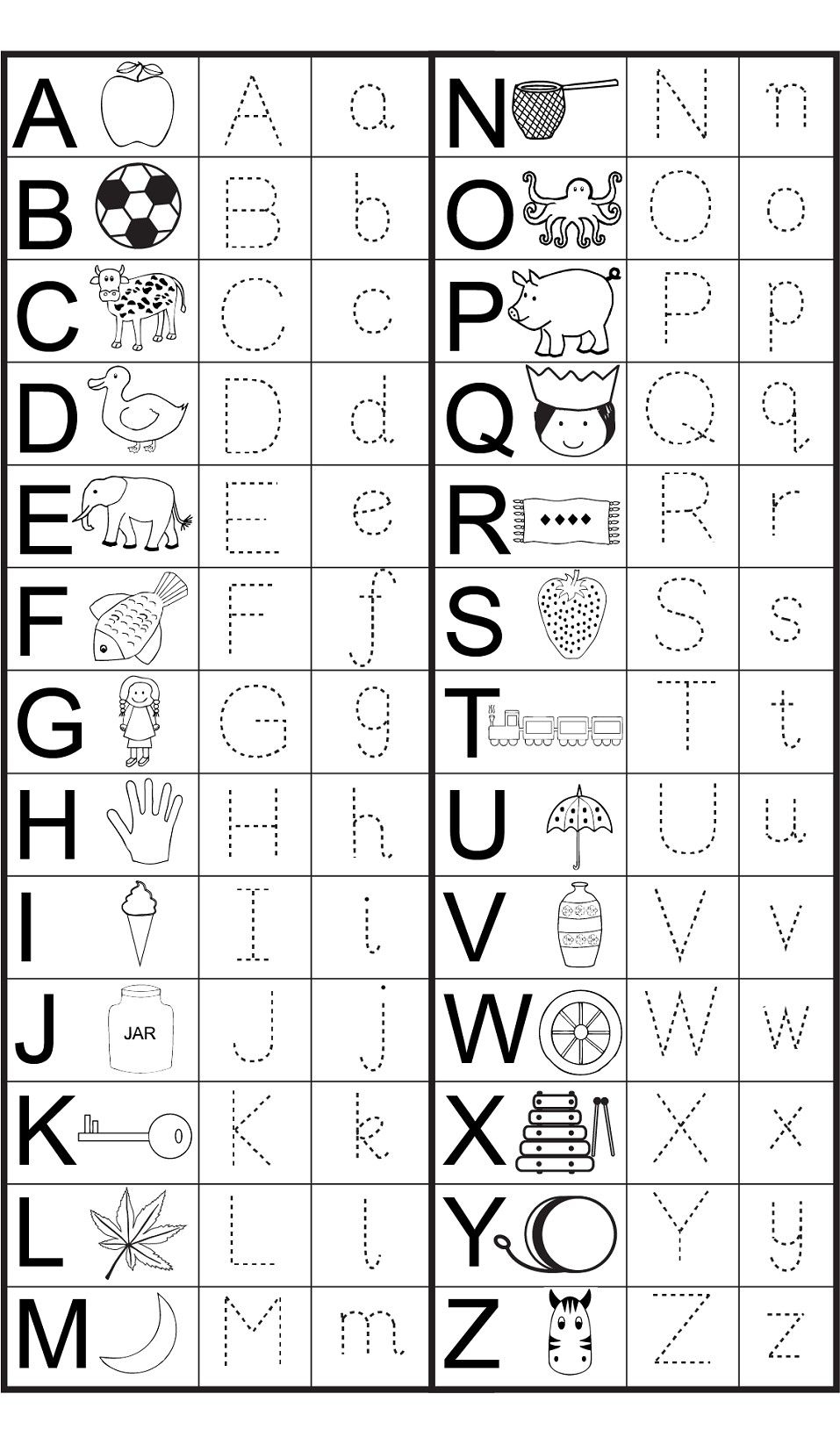 35 Worksheets Of The Alphabet Free