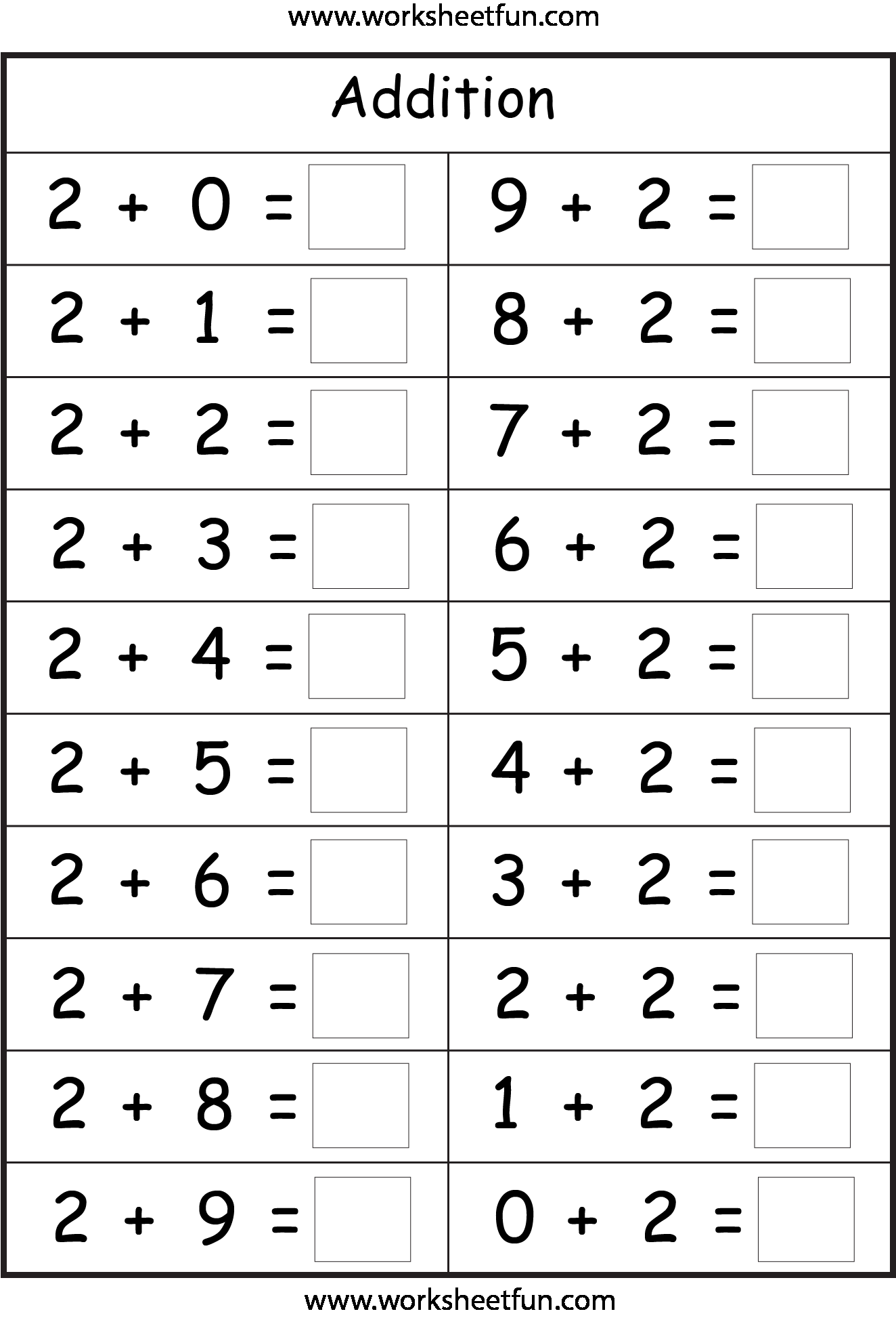 30 1St Grade Math Facts Worksheets