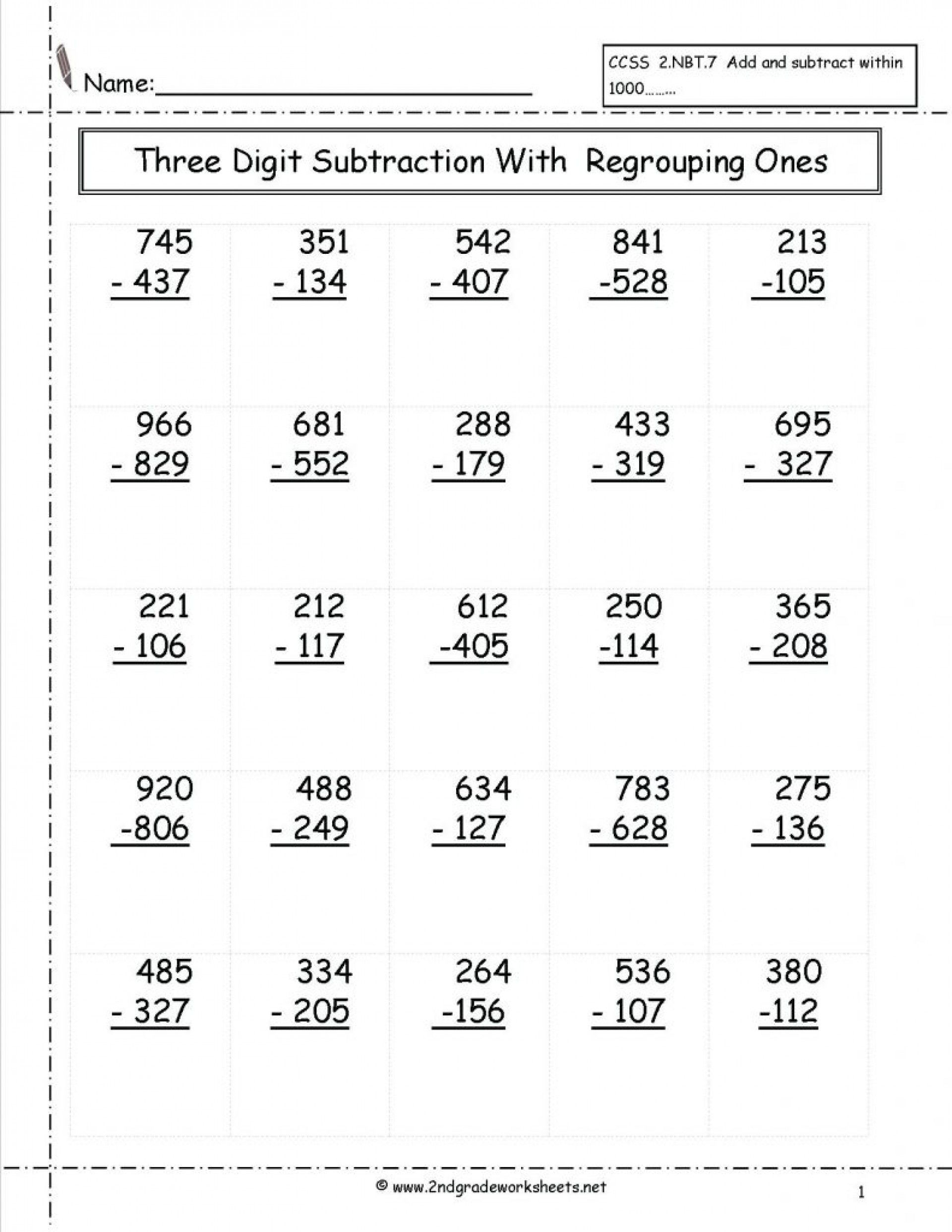 30 1St Grade Math Worksheets 3 By 3