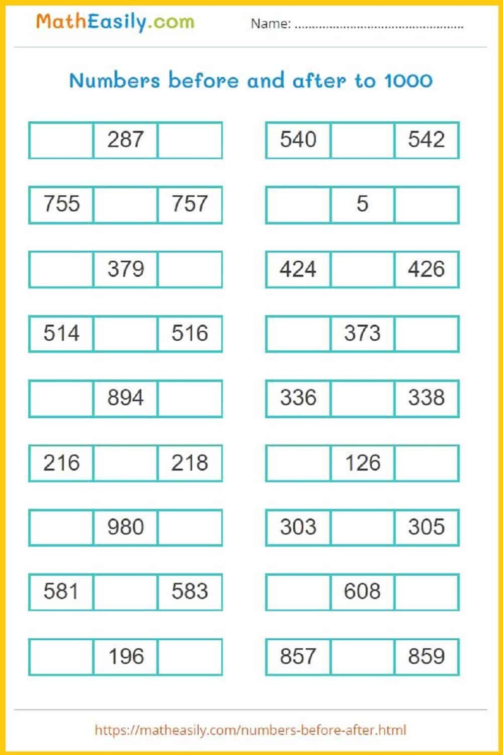 30 1St Grade Math Worksheets 3 By 3