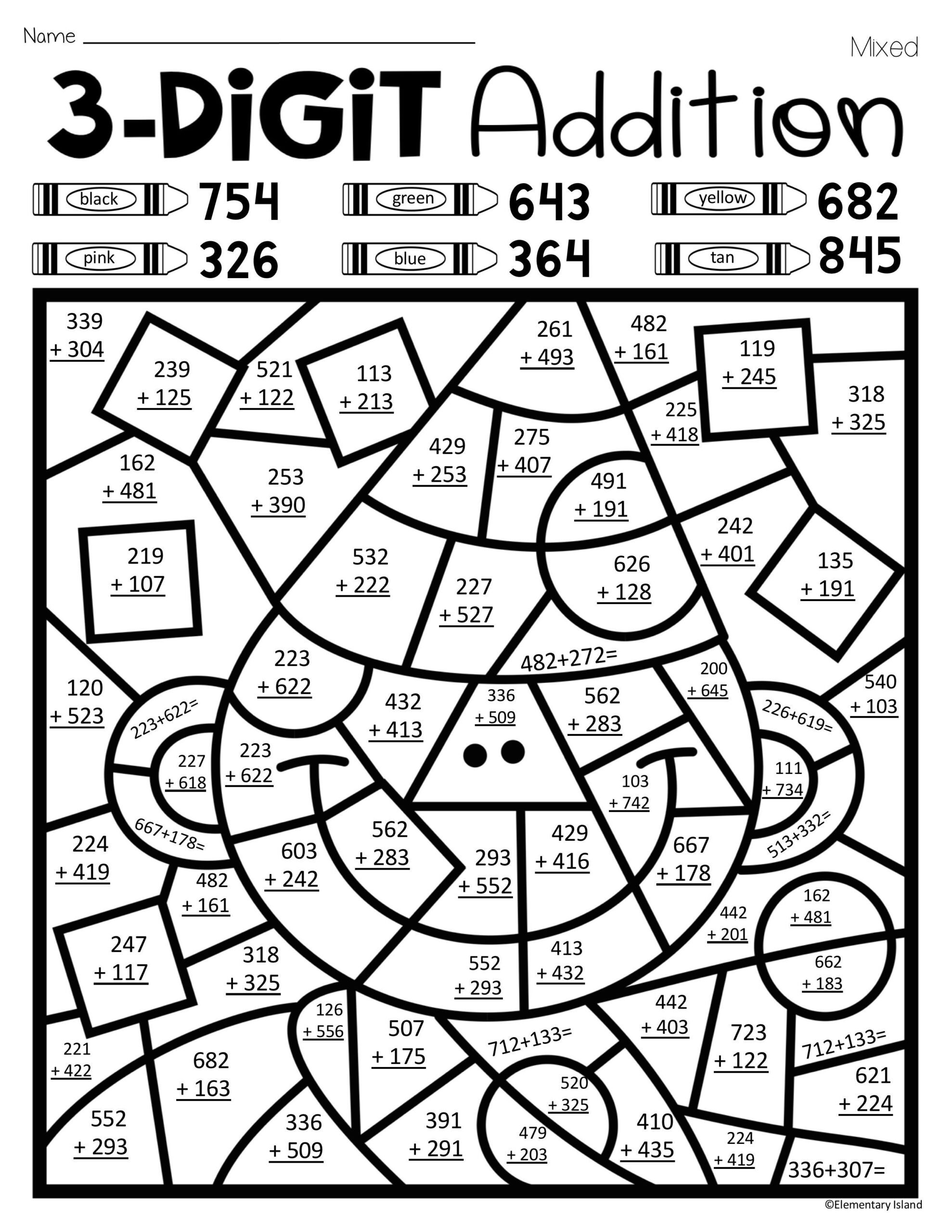 30 1St Grade Math Worksheets 3 By 3