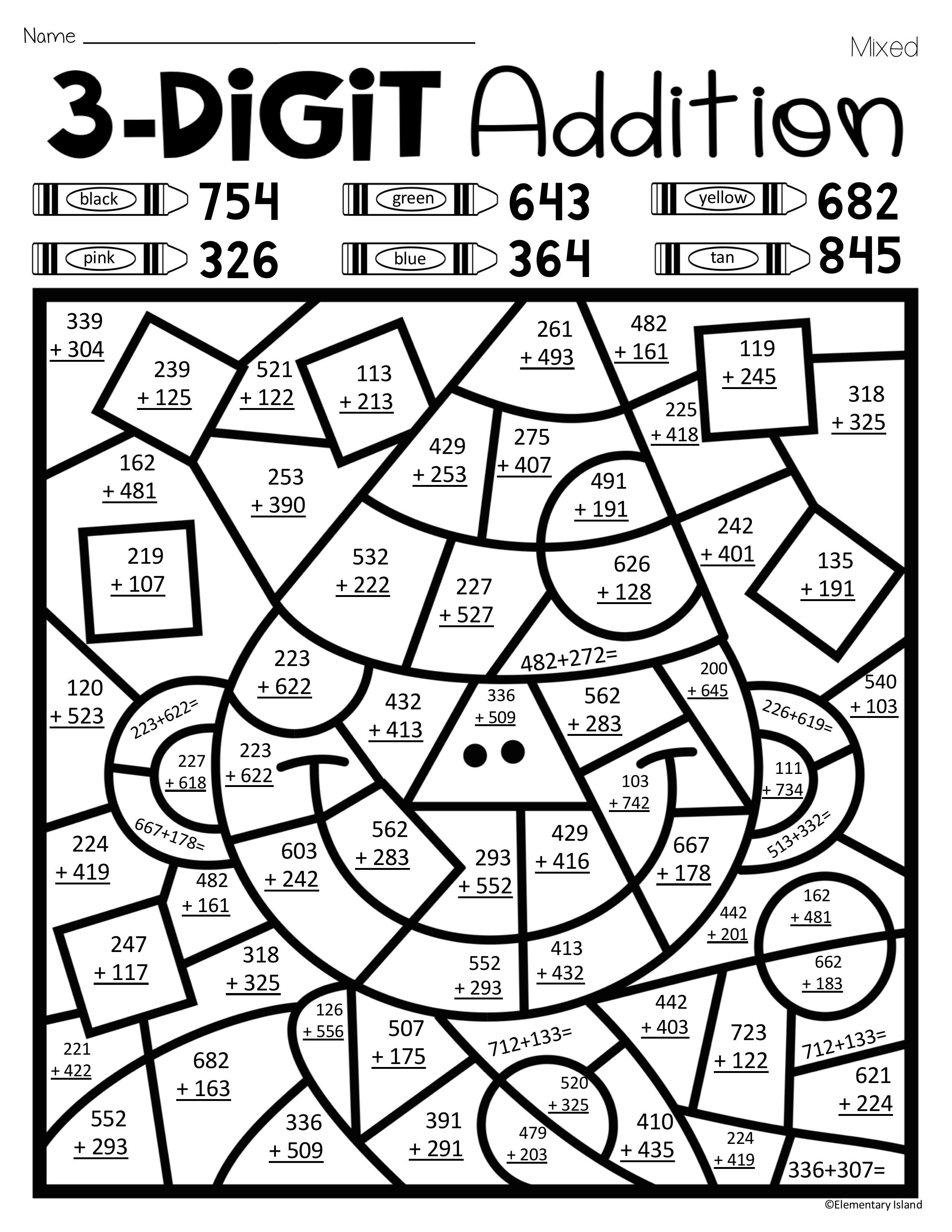 30 1St Grade Math Worksheets 3 By 3