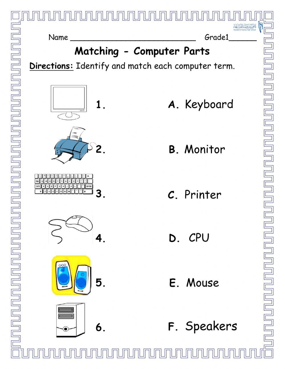 30 1St Grade Worksheets Computer