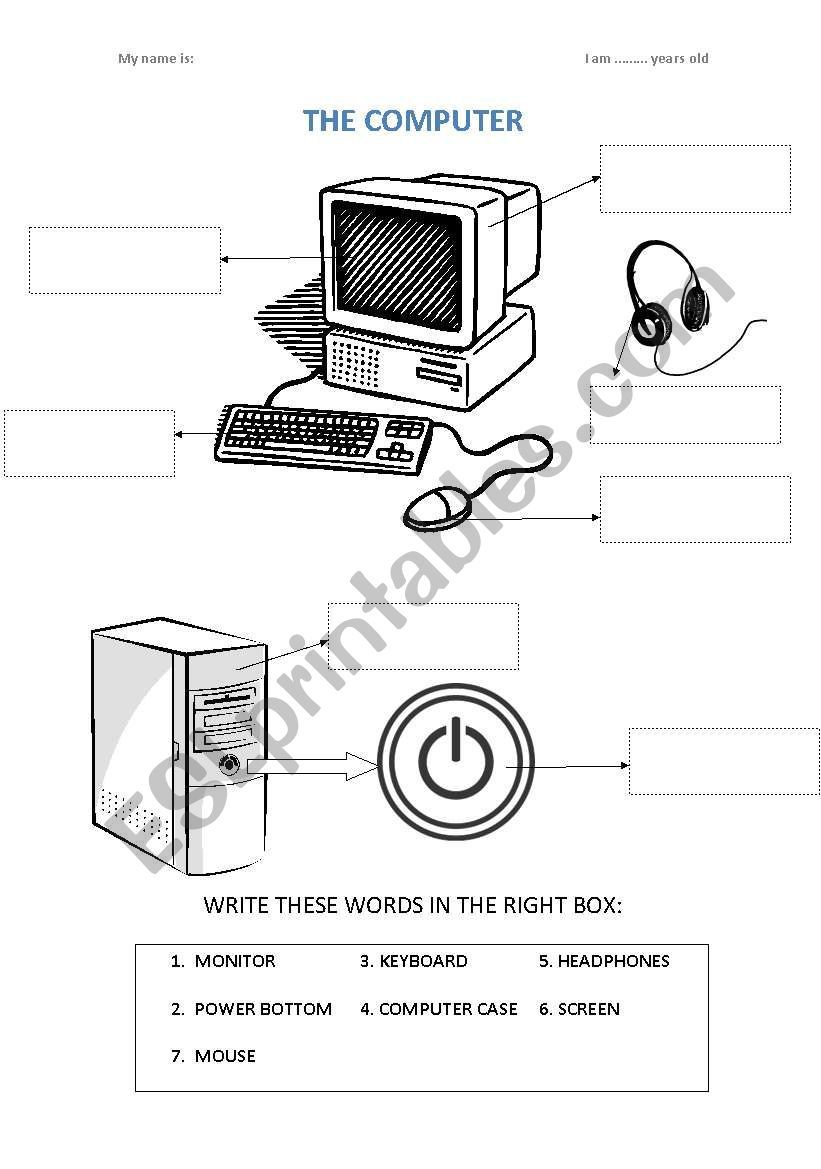 30 1St Grade Worksheets Computer