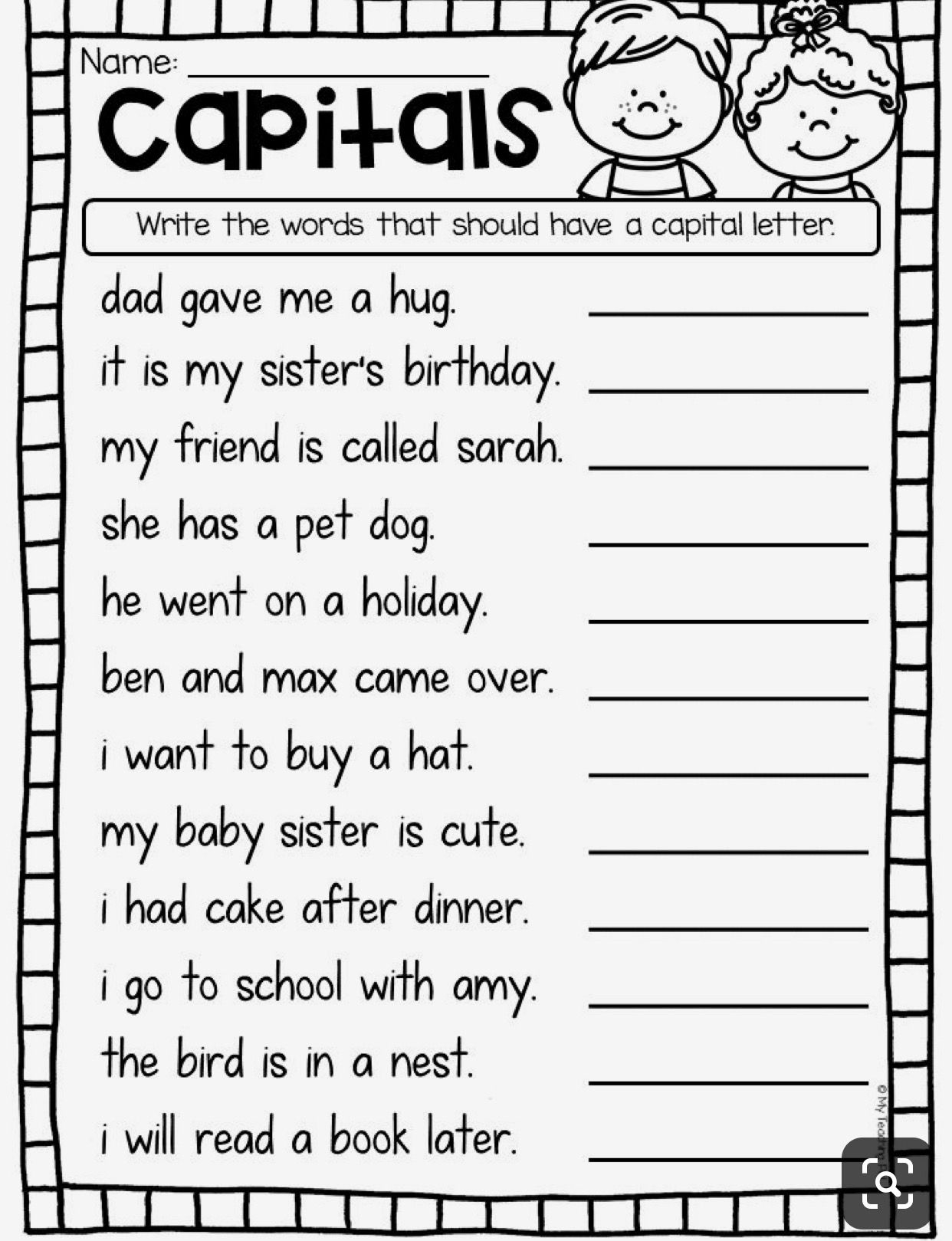 30 1St Grade Worksheets Free Printables Writing