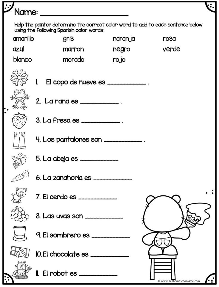 30 1St Grade Worksheets In Spanish