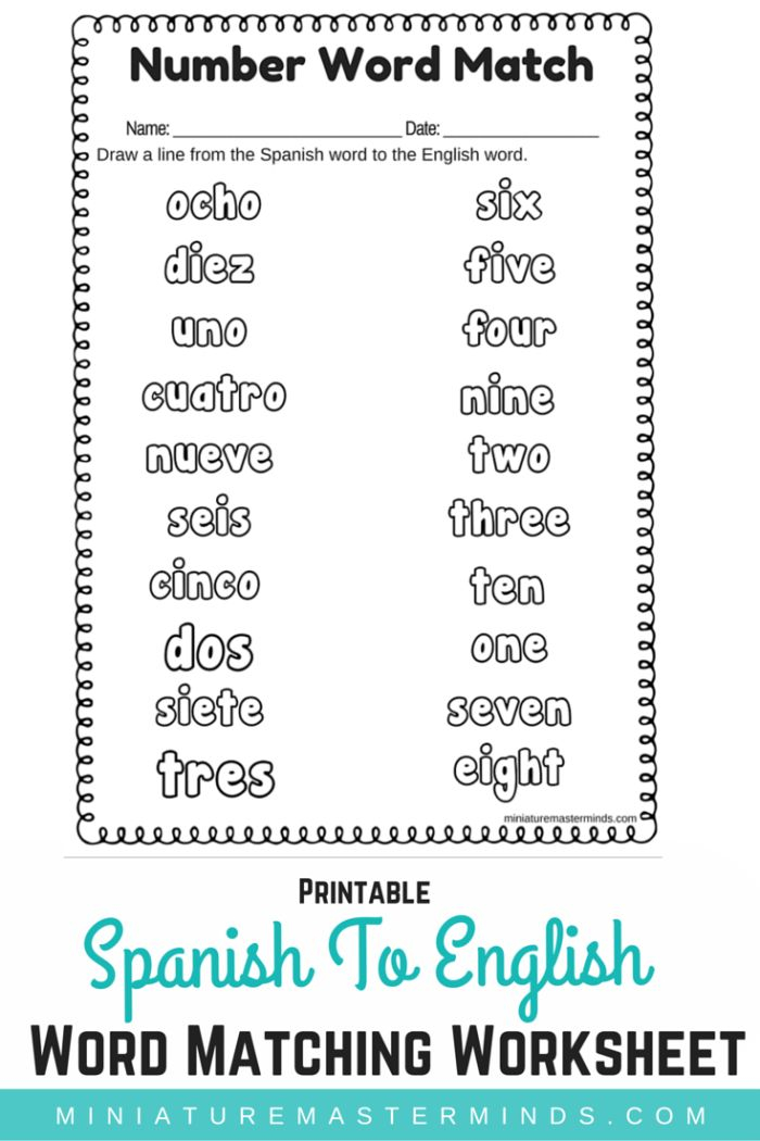 30 1St Grade Worksheets In Spanish