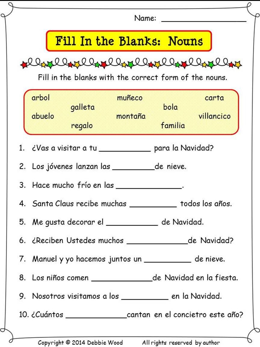 30 1St Grade Worksheets In Spanish