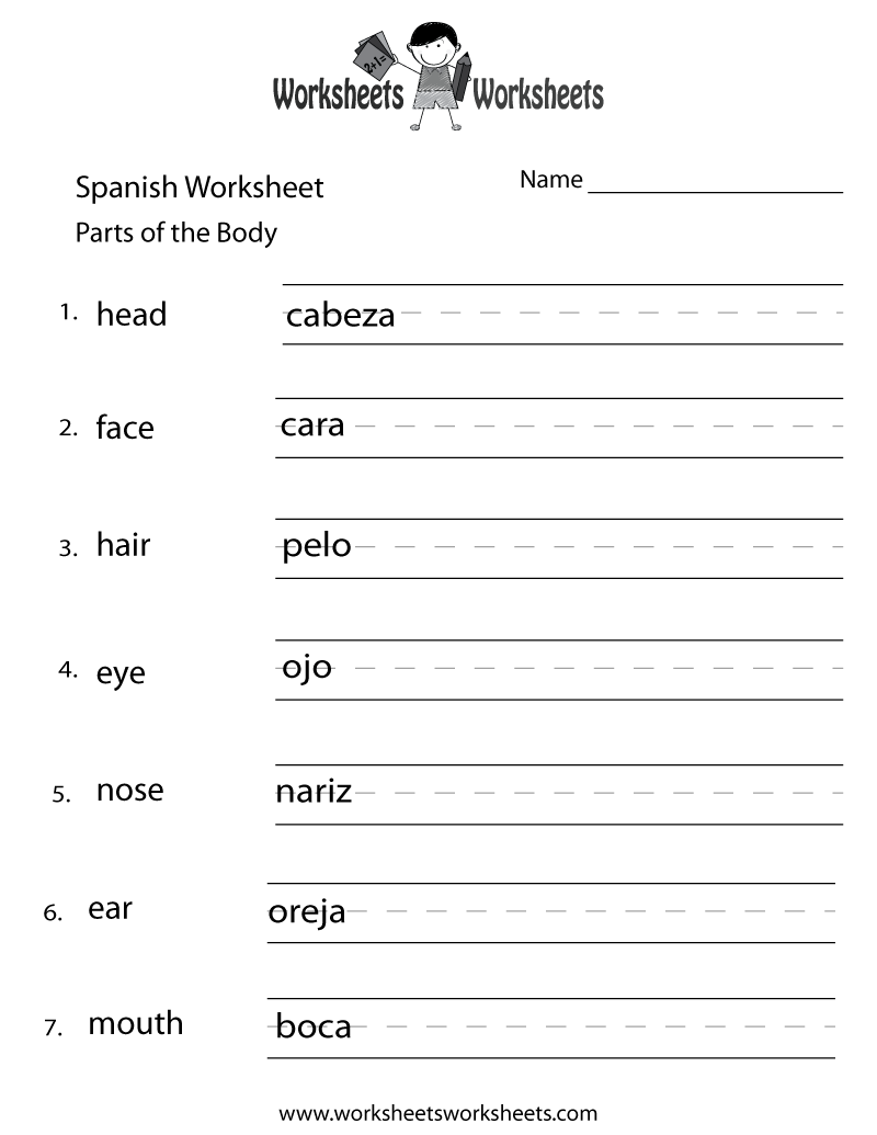 30 1St Grade Worksheets In Spanish