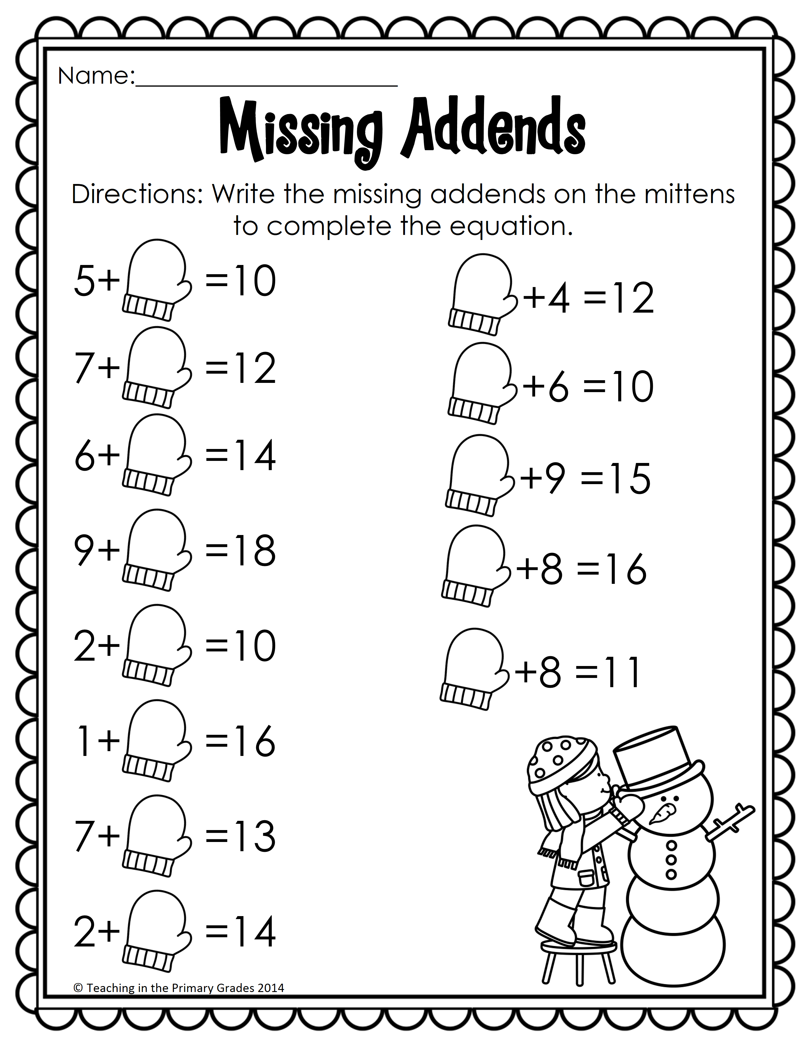 30 1St Grade Worksheets Winter