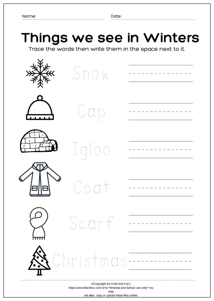 30 1St Grade Worksheets Winter