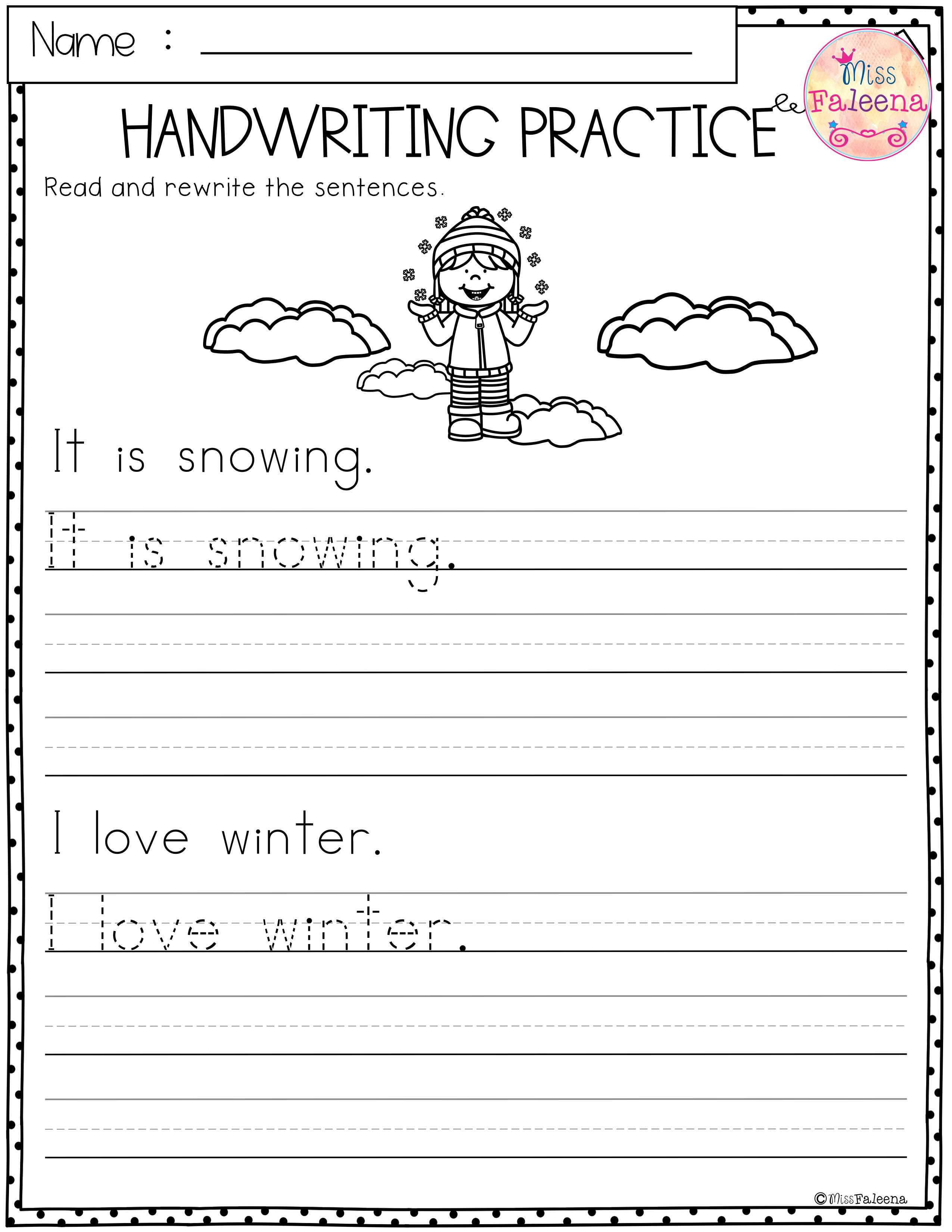 30 1St Grade Worksheets Winter