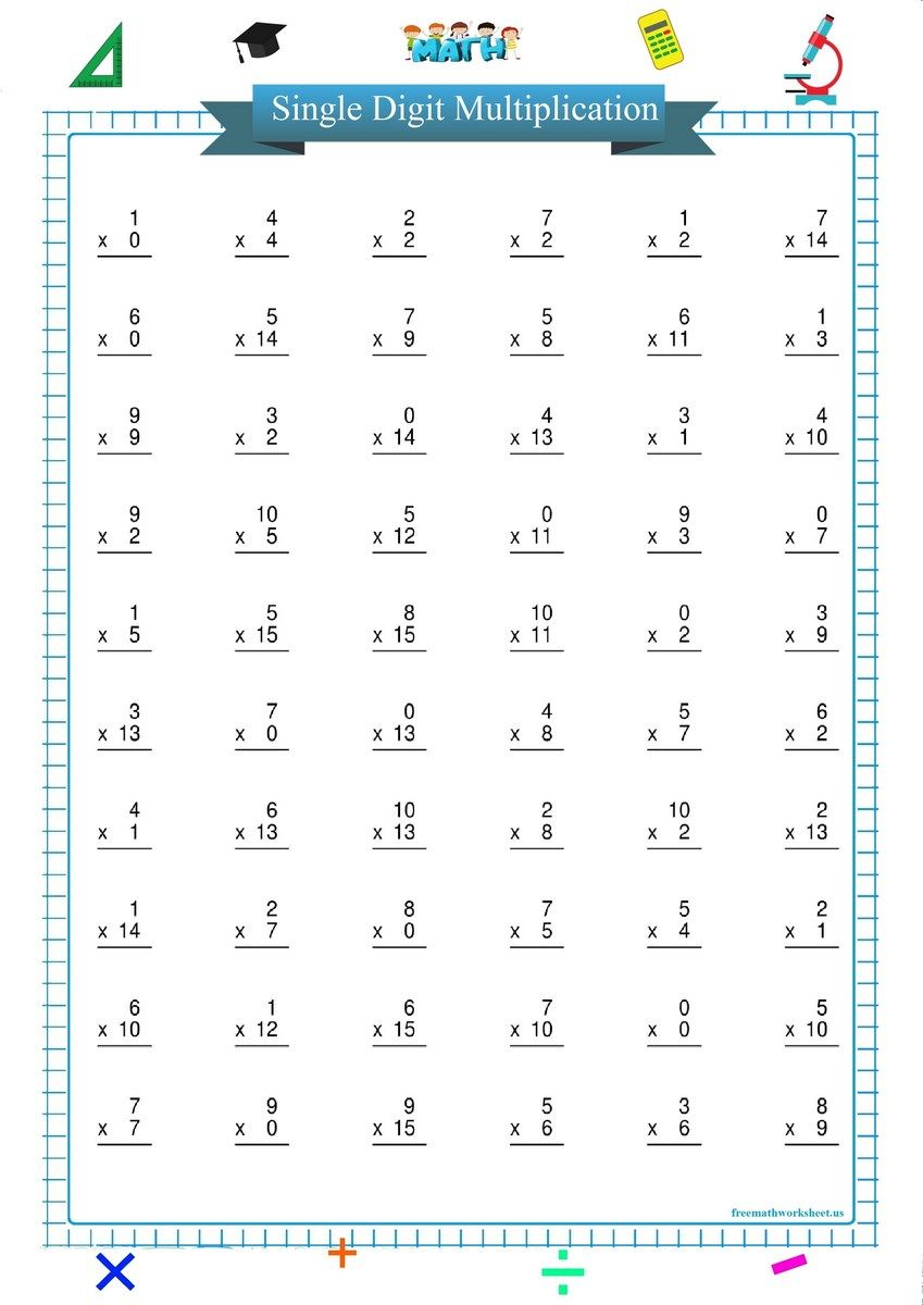 30 2 Digit Multiplication Worksheets For Grade 1