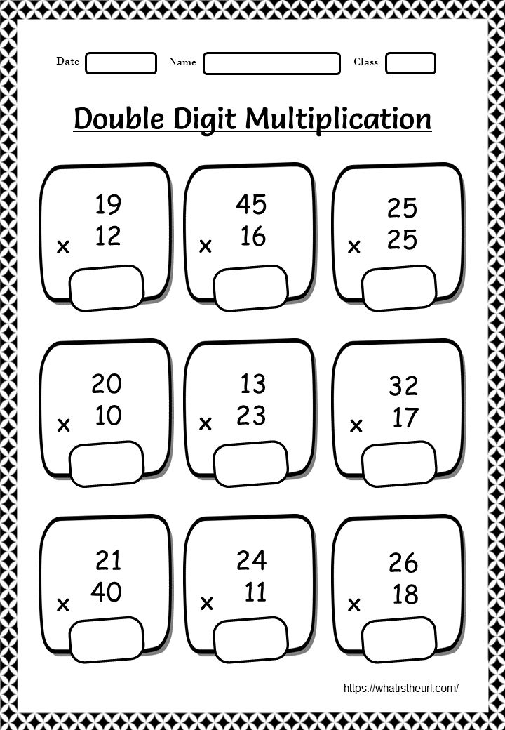 30 2 Digit Multiplication Worksheets For Grade 1