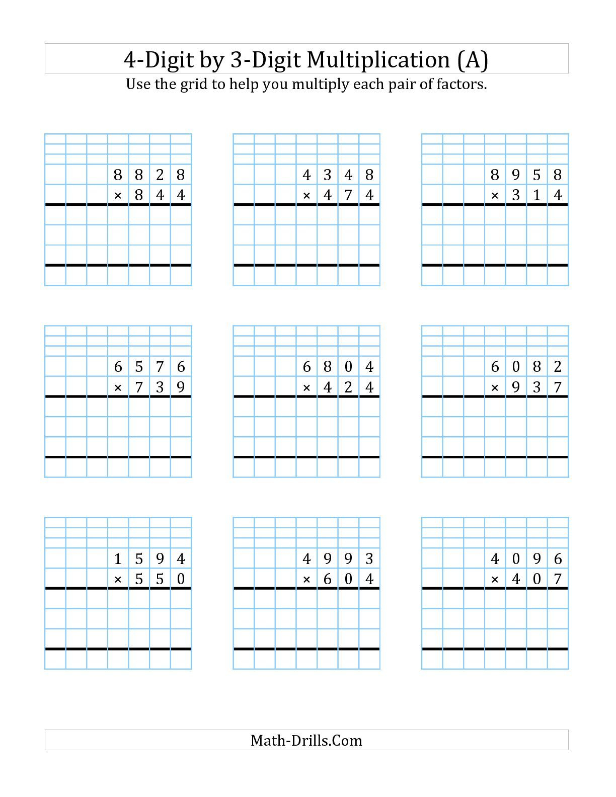 30 2 Digit Multiplication Worksheets For Grade 1