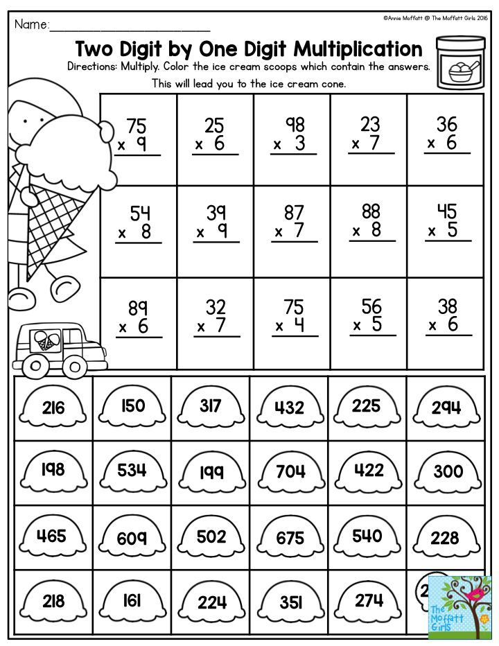 30 2 Digit Multiplication Worksheets For Grade 1
