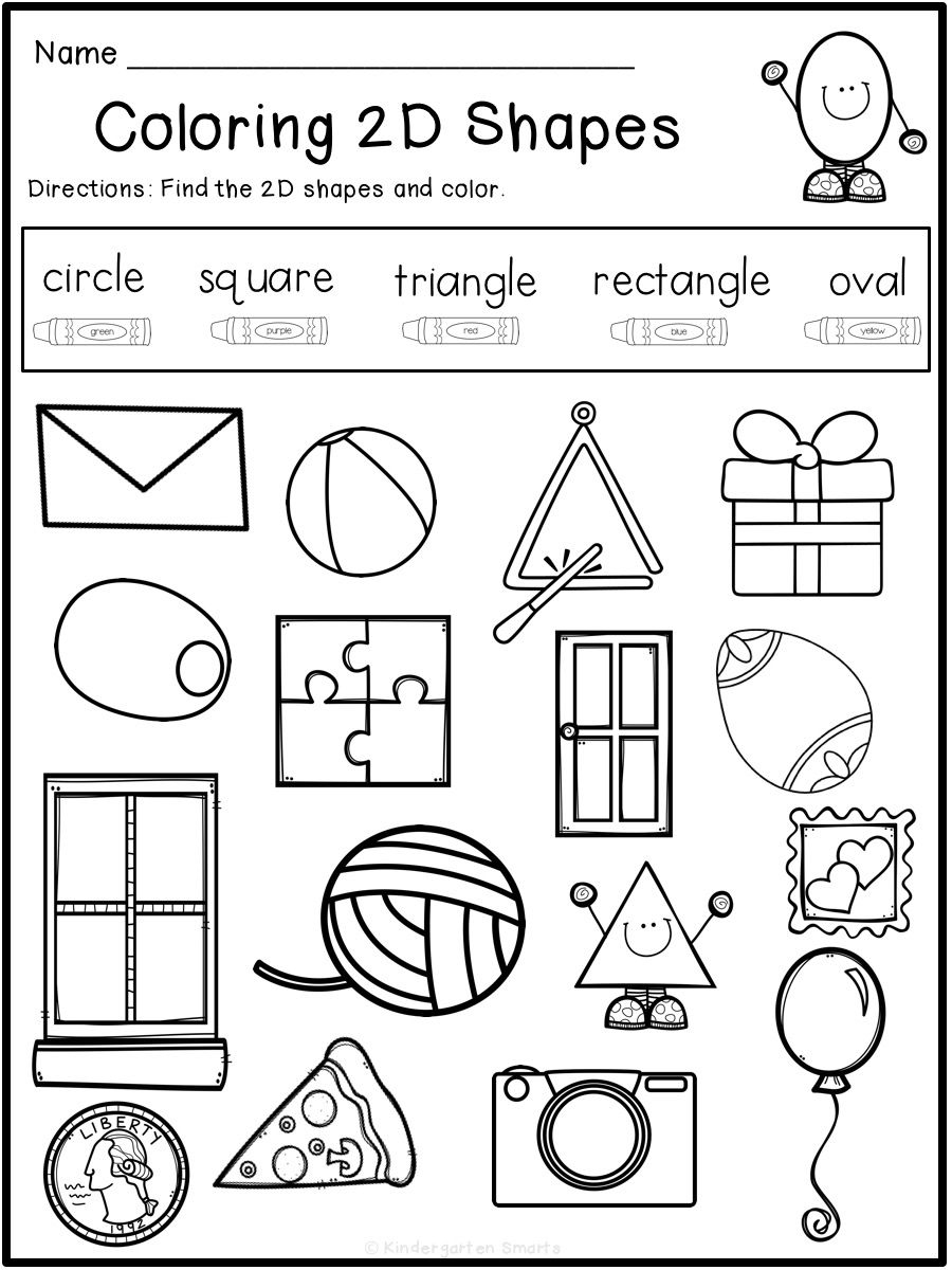 30 2D Shapes Worksheets 1St Grade