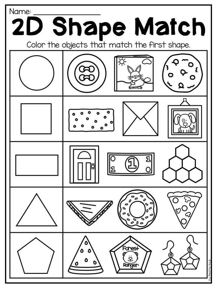 30 2D Shapes Worksheets 1St Grade