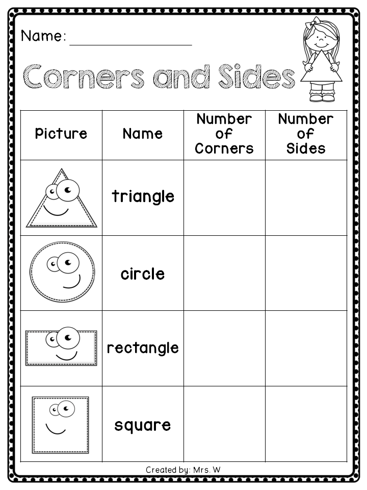 30 2D Shapes Worksheets 1St Grade