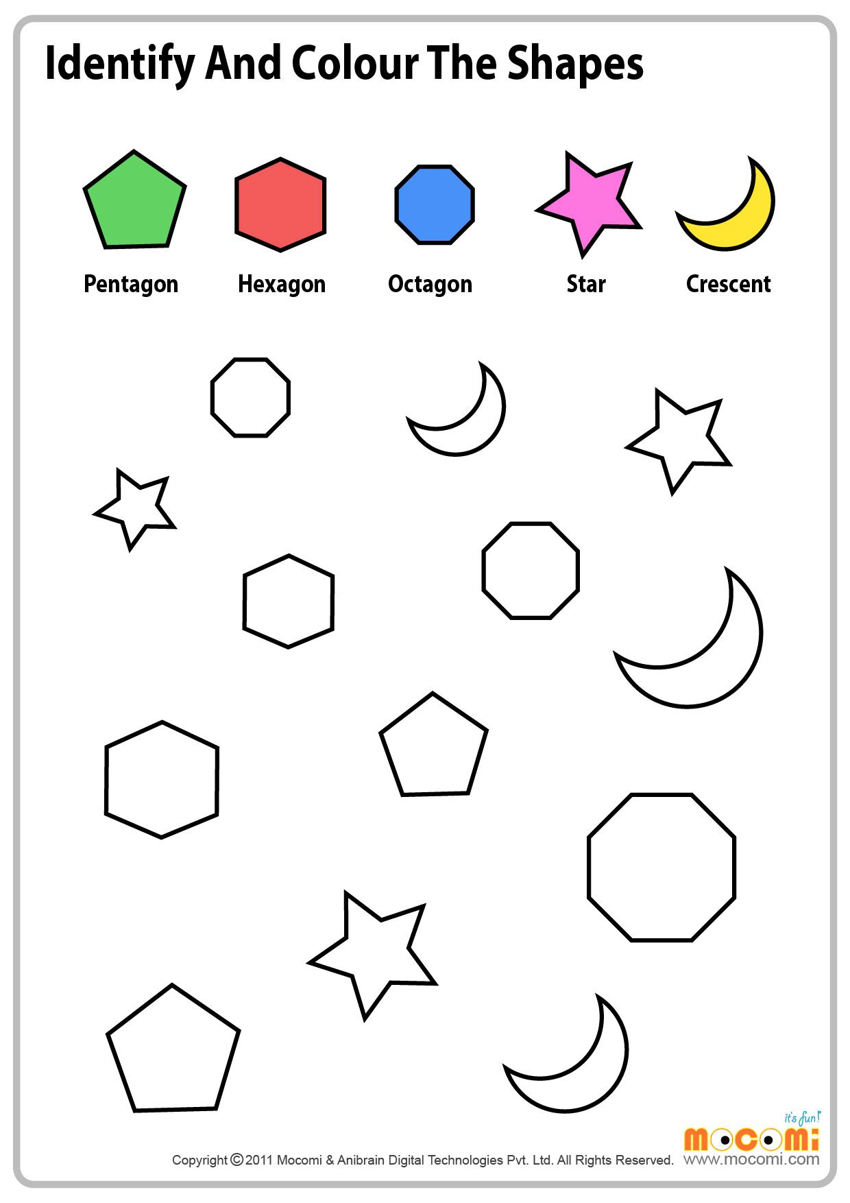 30 2D Shapes Worksheets 1St Grade