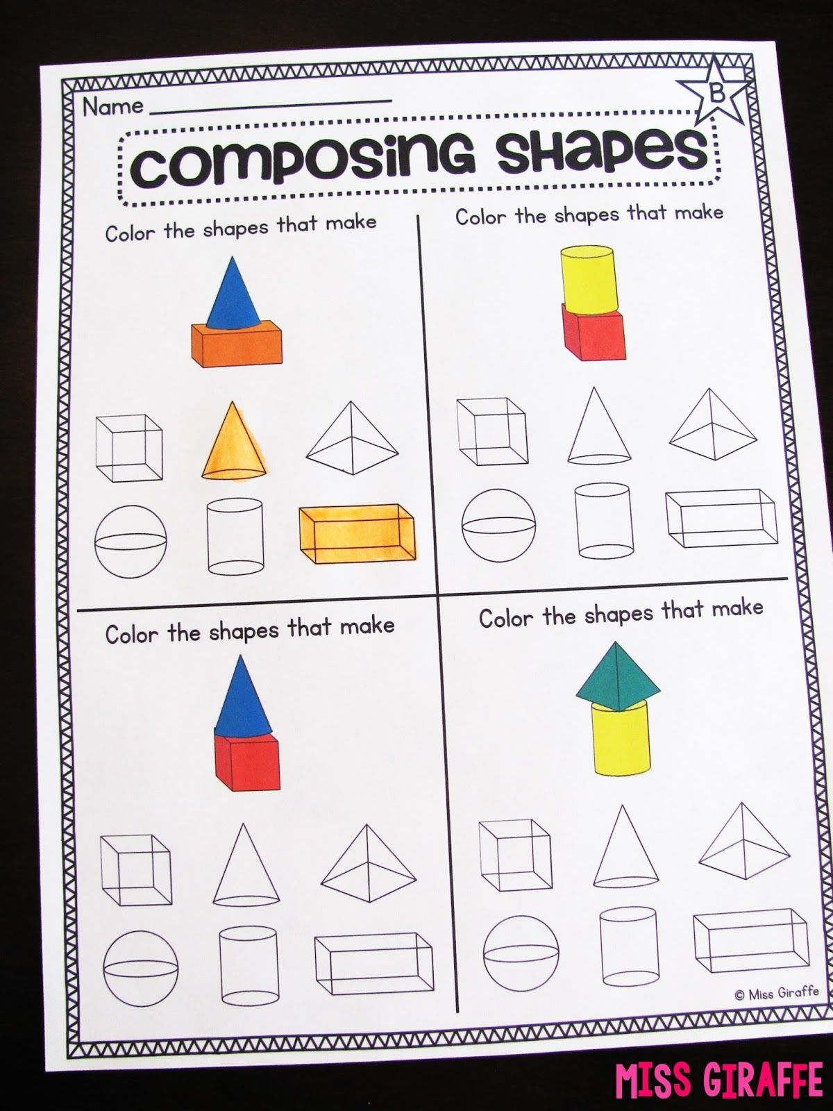 30 2D Shapes Worksheets 1St Grade