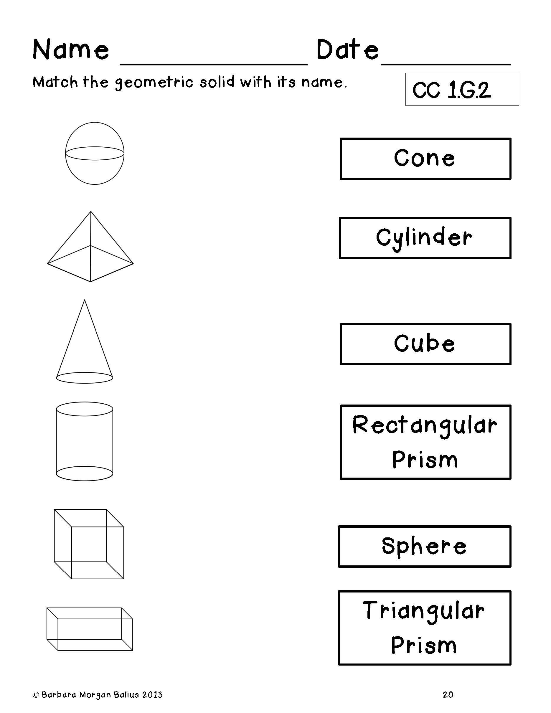 30 2D Shapes Worksheets 1St Grade