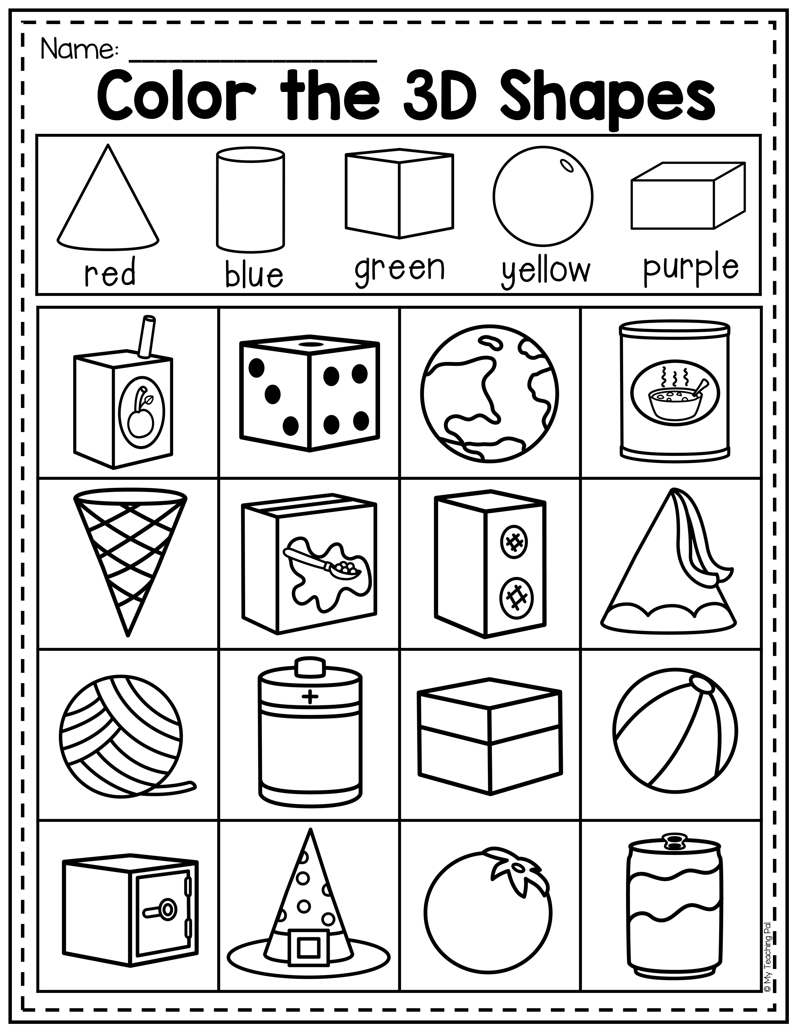 30 2D Shapes Worksheets 1St Grade