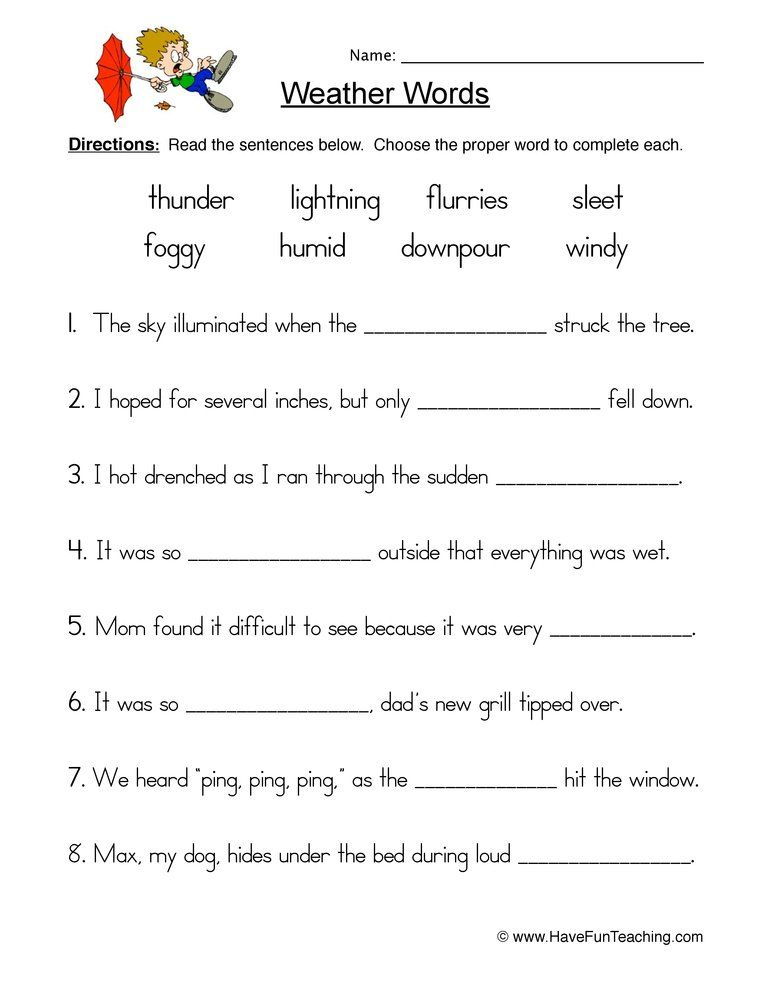 30 2Nd Grade Science Worksheets Weather