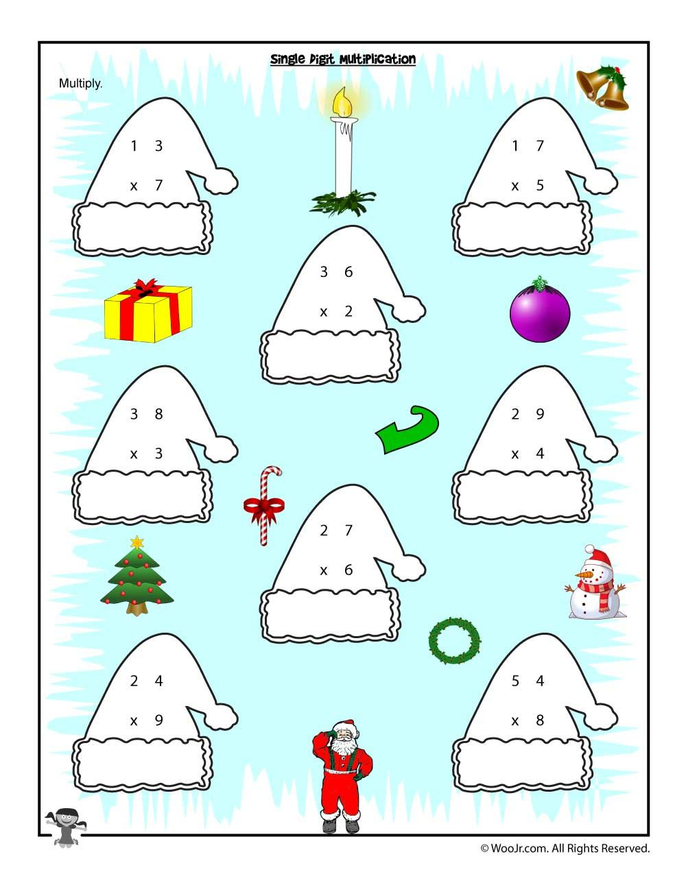 30 3Rd Grade Multiplication Worksheets Christmas