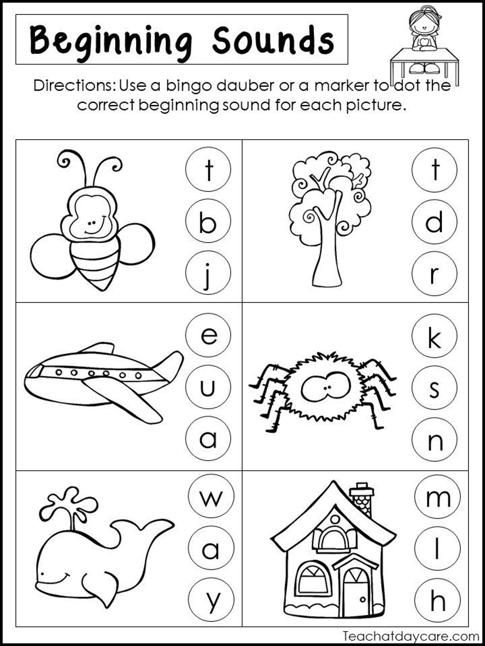 30 Alphabet Sound Worksheets Kindergarten