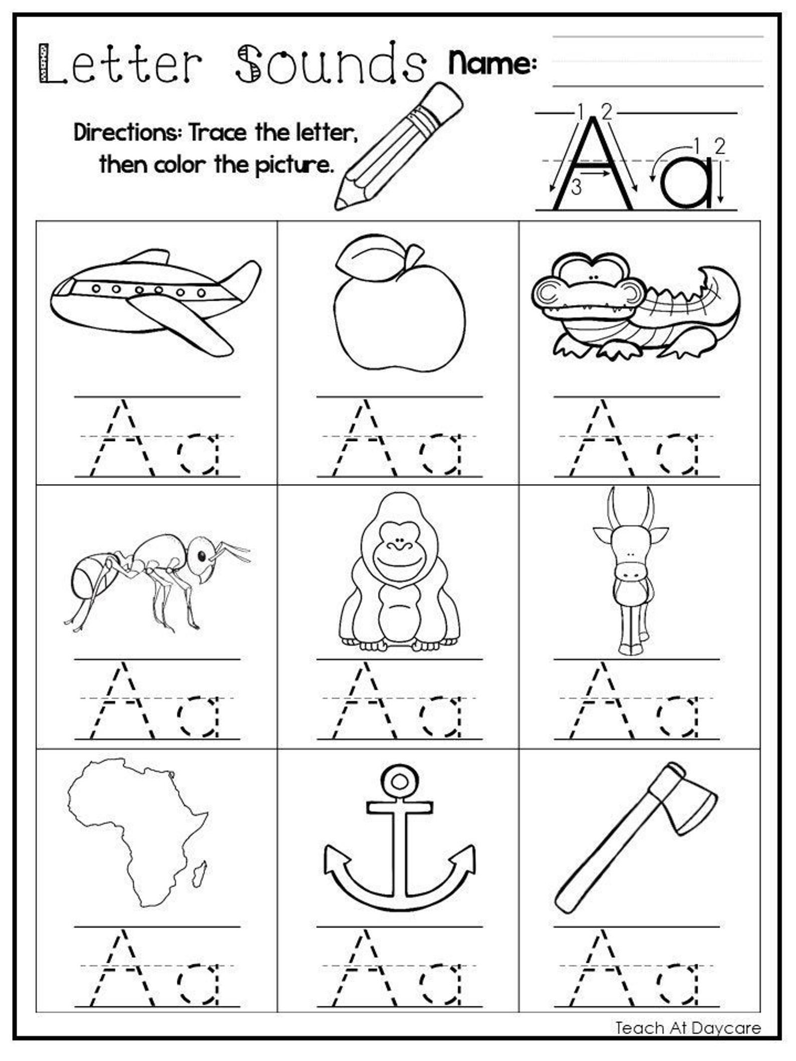 30 Alphabet Sound Worksheets Kindergarten