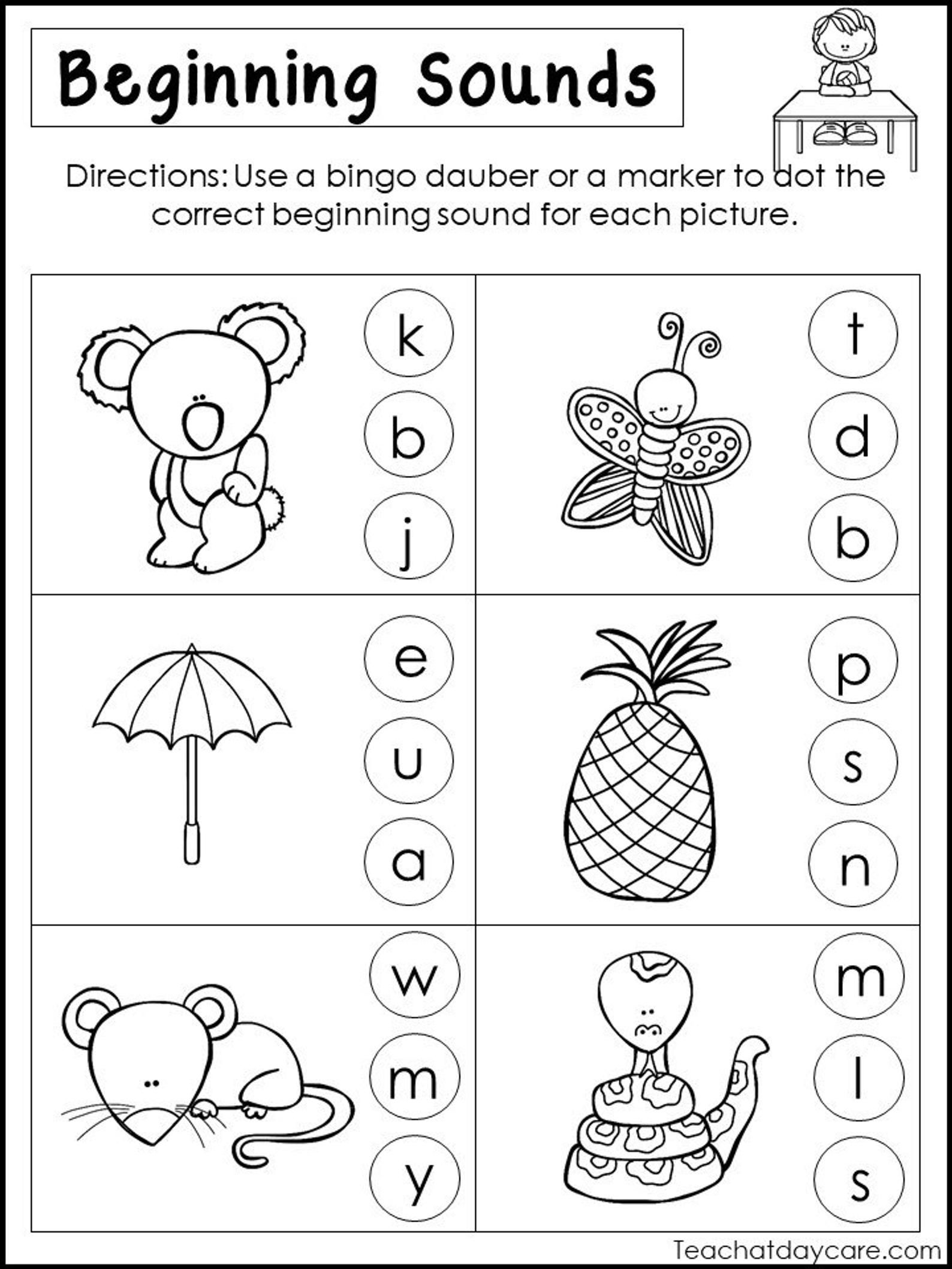 30 Alphabet Sound Worksheets Kindergarten