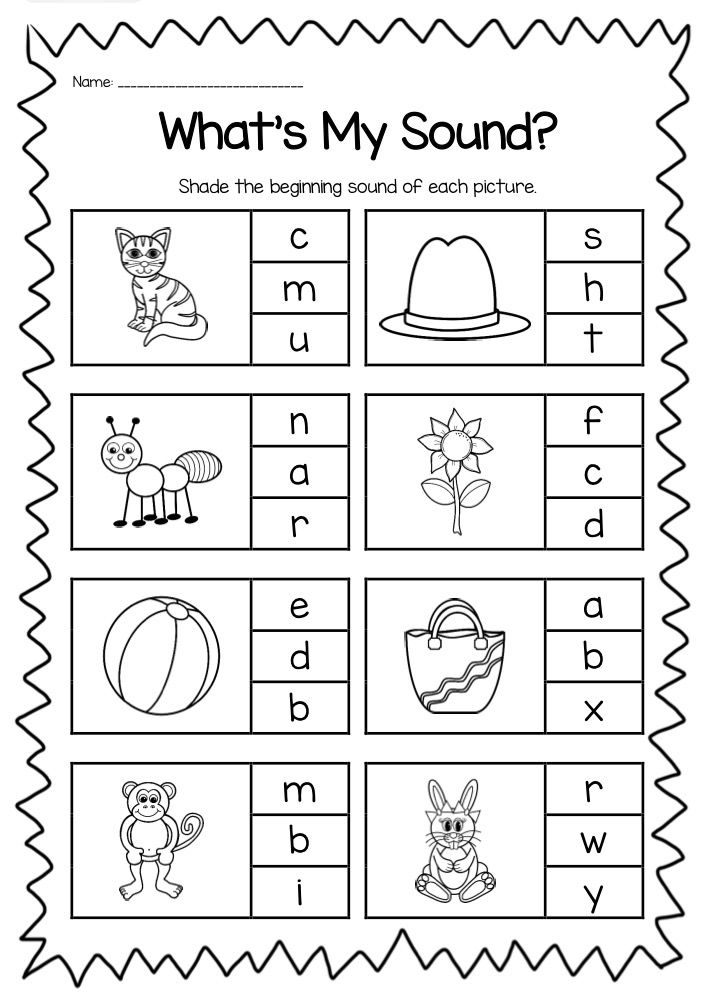 30 Alphabet Sound Worksheets Kindergarten