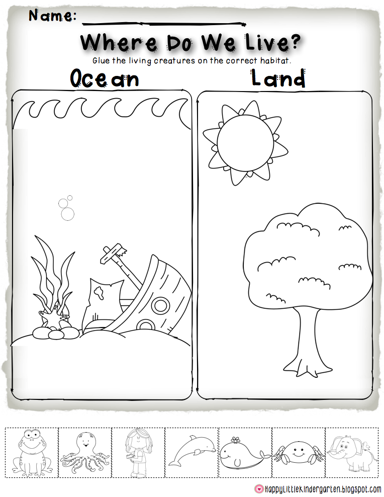 30 Animals And Their Habitats Worksheets Kindergarten