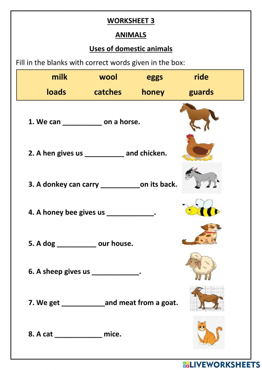 30 Animals And Their Habitats Worksheets Kindergarten