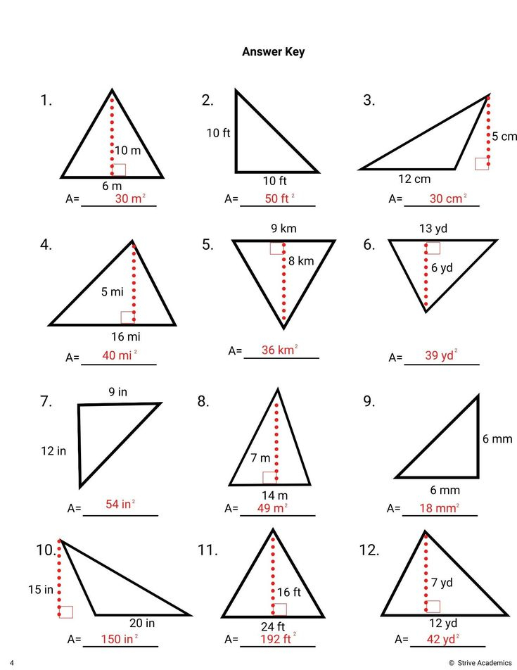 30 Area And Perimeter Worksheets Triangle
