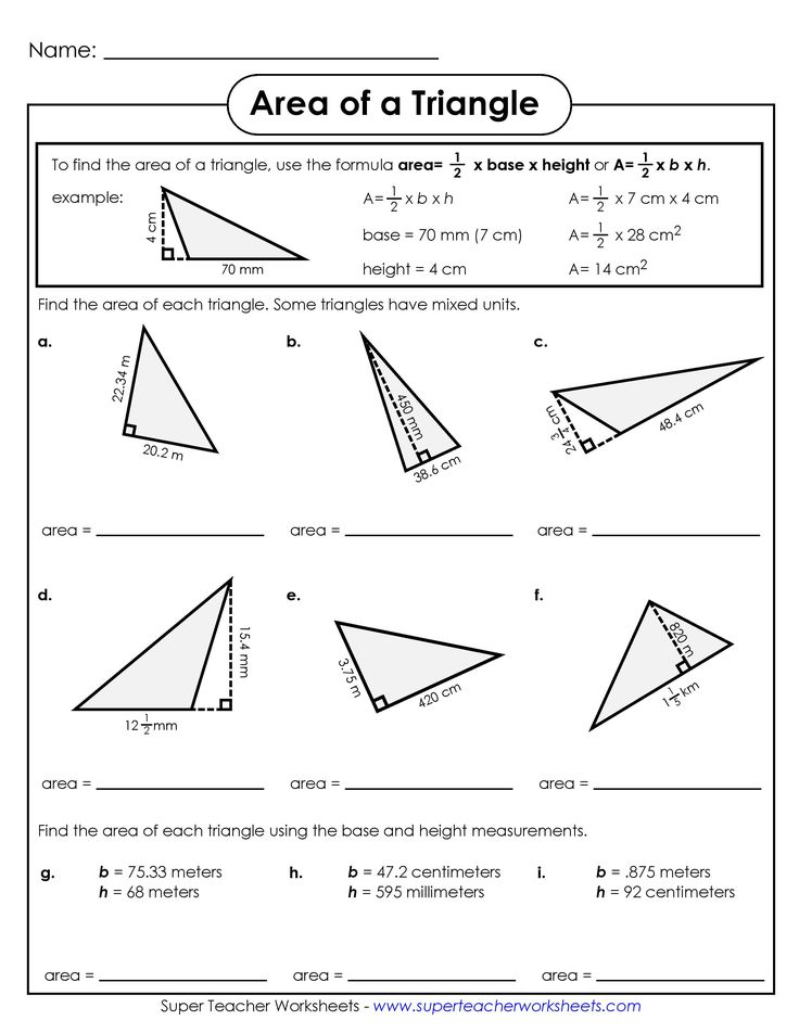 30 Area And Perimeter Worksheets Triangle