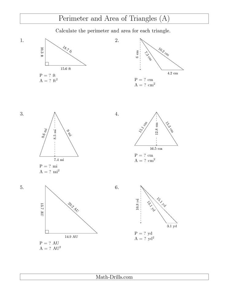 30 Area And Perimeter Worksheets Triangle