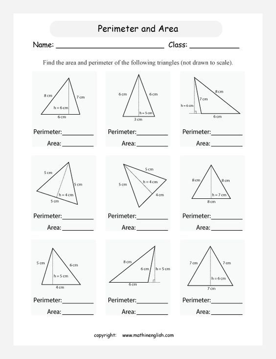 30 Area And Perimeter Worksheets Triangle