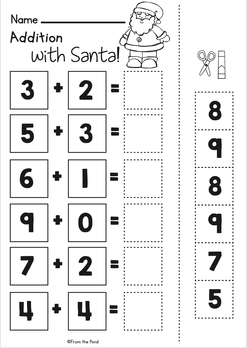 30 Christmas Subtraction Worksheets Kindergarten