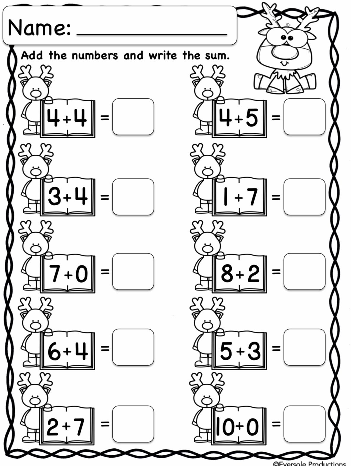 30 Christmas Subtraction Worksheets Kindergarten