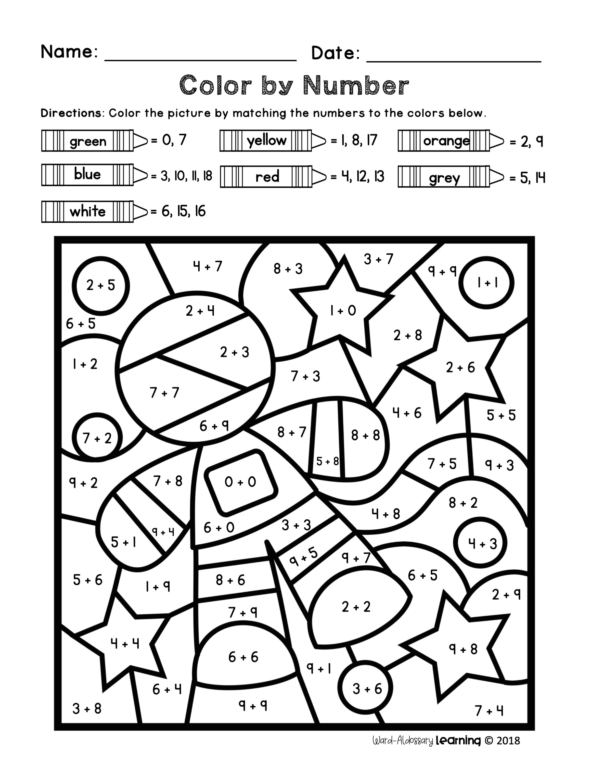 30 Coloring Math Worksheets 2Nd Grade