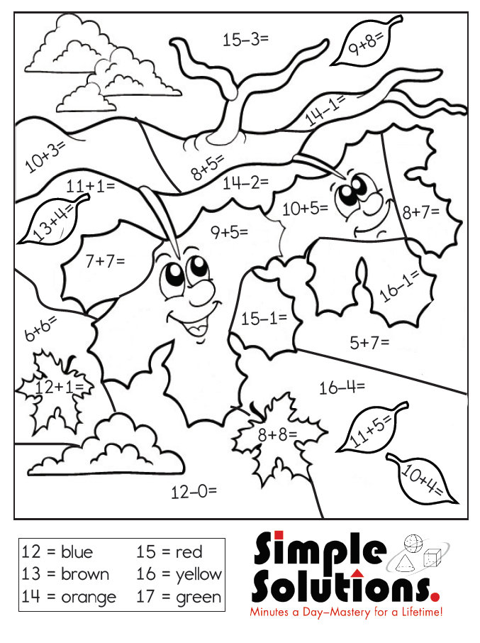 30 Coloring Math Worksheets 2Nd Grade
