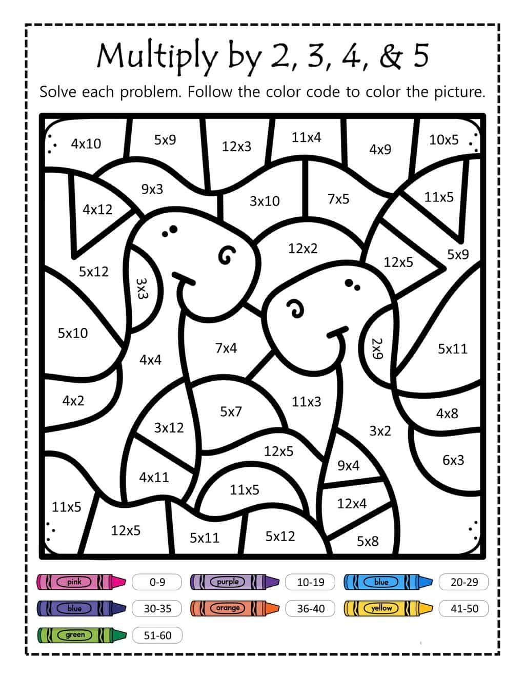 30 Coloring Math Worksheets 2Nd Grade