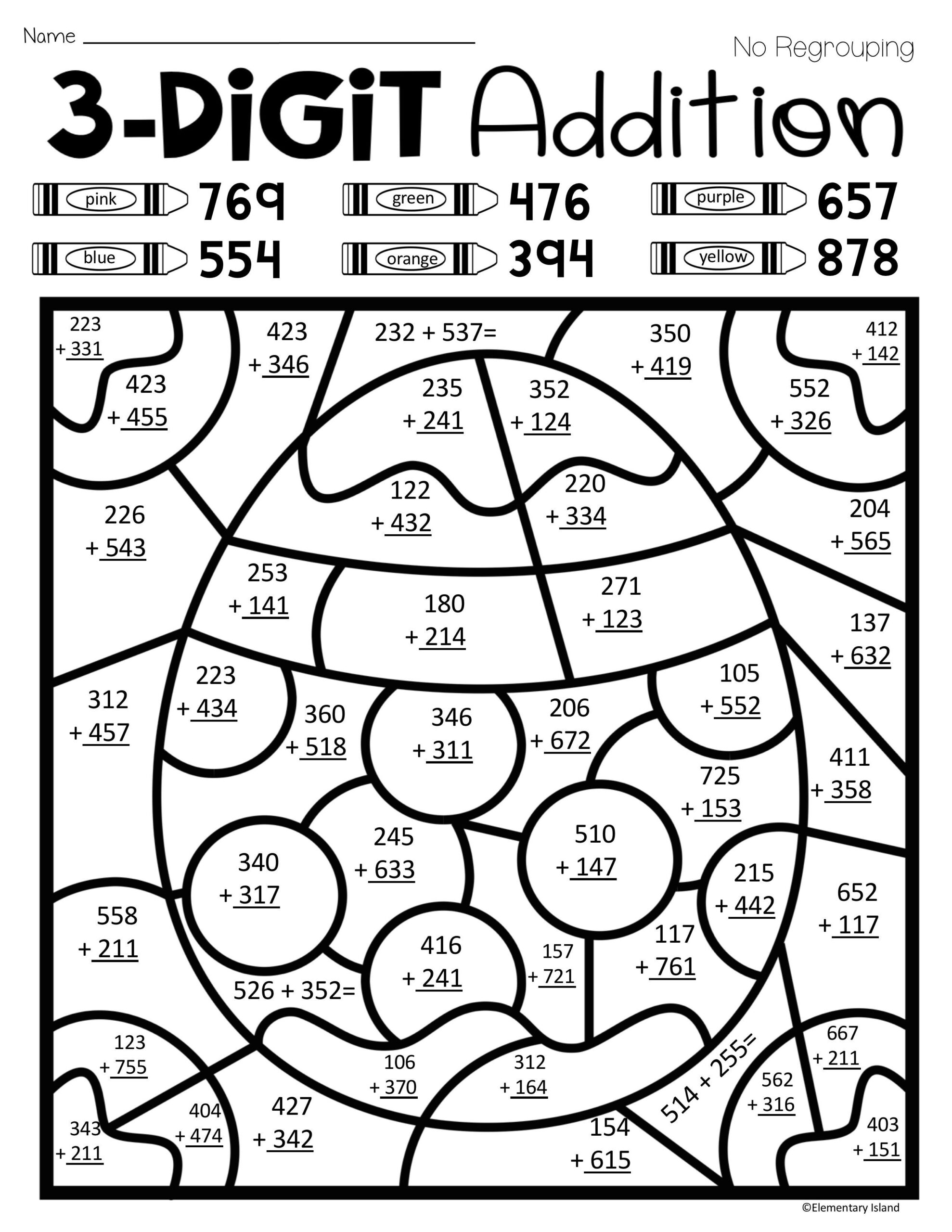 30 Coloring Math Worksheets 2Nd Grade