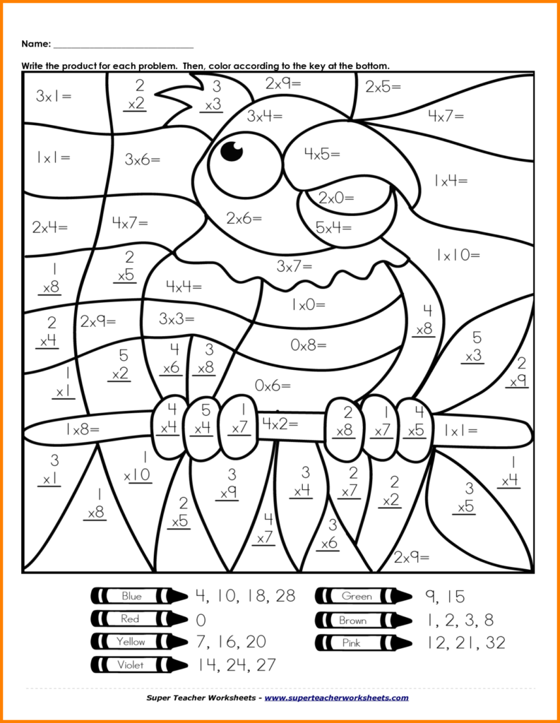 30 Coloring Math Worksheets 2Nd Grade