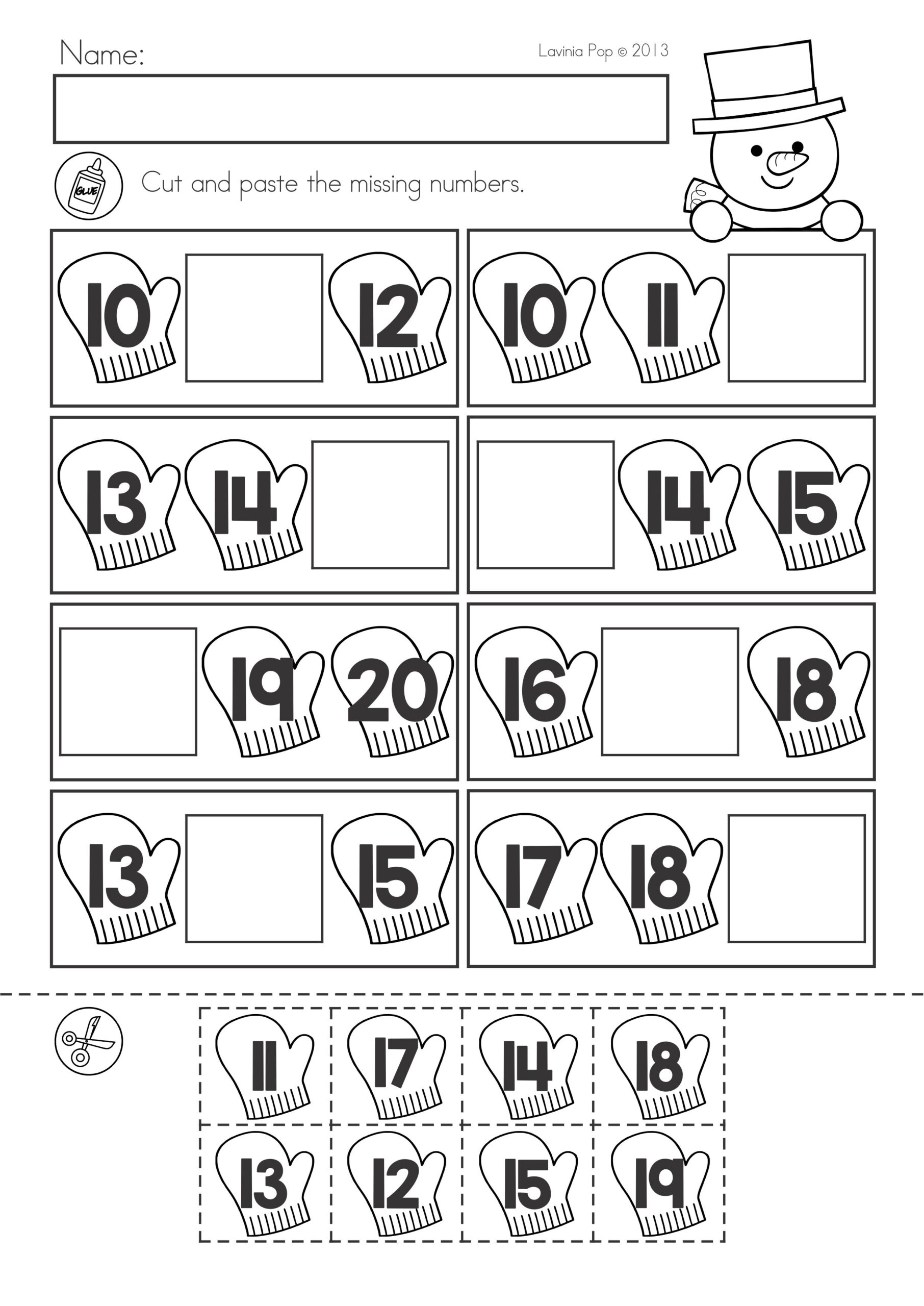 30 Counting Objects Worksheets Cut And Paste
